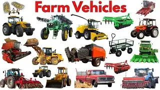 🚜 Farm Vehicles for Kids | Learn Farm Vehicle Names | Preschool Learning Video