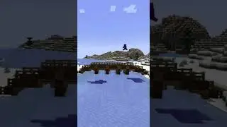 I built a snow bridge in minecraft. #shorts #short #shortvideo #minecraft #snow #bridge