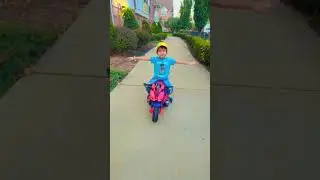 Cute baby bike ride style😂🏍️🌈 #shorts