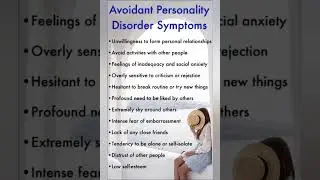 Avoidant personality Disorder Symptoms