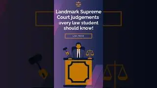 7 Judgements. 7 Lessons. 1 Supreme Court. #lawtrove #LandmarkCases #lawschool #law #shorts #books