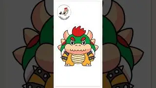 How To Draw Bowser From Super Mario Bros #artducation #howtodraw #bowser #mariobros #drawing #shorts