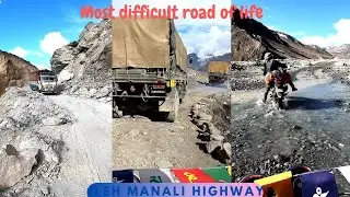 Most difficult road we faced I Manali highway I Leh Ladakh 2021 I Ep. 12