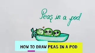 How to draw peas in a pod | Simply Cute