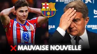 🚨​ MAUVAISE NOUVELLE POUR JULIAN ALVAREZ AU FC BARCELONE ...