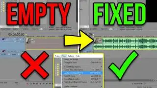 💻 How to enable Audio Waveforms in Vegas Pro (Audio Track, Ctrl+Shift+W)