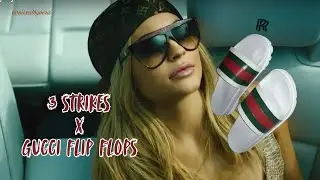3 strikes x gucci flip flops