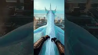 Epic Dragon Flight POV: Soar Over Ancient Frozen Civilization | Lunareth