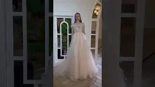 Enchanting Peach Ball Gown Wedding Dress with Feathers and Beads #PeachWeddingDresses  #weddingdress