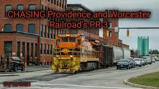 Providence and Worcester Railroad train PR-3 CHASE! (04/18/2024)