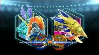 Sword Valtryek vs Wizard Fafnir: Valt vs Fumiya Beyblade Burst App Gameplay