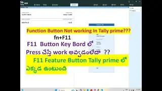 How To Find F11 Features Button In Tally prime? F11 Function button is not working In Tally prime?