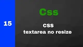 #15 textarea no resize CSS Frontend Take it easy #shorts