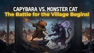 Capybara vs. Monster Cat 🐹⚔️🐱 The Battle for the Village Begins!