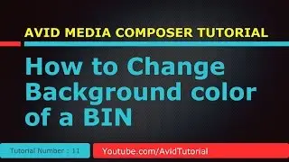 Avid media composer 11 - Change BIN Background Color
