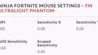 Ninja Settings - Fortnite BattleRoyale