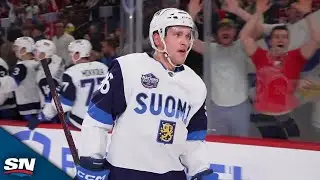 Finland's Mikko Rantanen Scores Off Patrik Laine's Feed Near End Of First Period