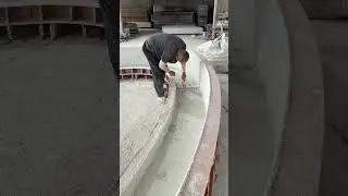 The process of producing concrete GRC landscape tree pool benches #construction #concrete #landscape