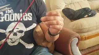 How to tie a fishing hook knot.