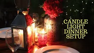 Romantic Candle light Dinner setup in Balcony||DIY Dinner Date Setup at home||Backyard Gardening