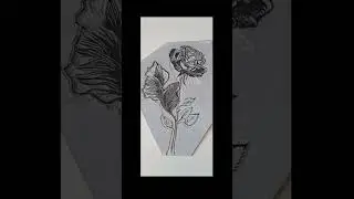 cr&eacute;ation de l'&eacute;l&eacute;gante rose. #art #linogravure #fleur #grabado #engraving #nature
