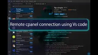 Remote Connection with cpanel using Vs code