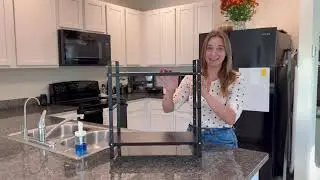 Across-Star Expandable Cabinet Shelf Organizer Rack - Stackable Kitchen Countertop