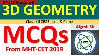 3D Line Plane Previous MHT-CET Questions#MHT-CET2020#Mathematics Crash Course#Algesh Sir
