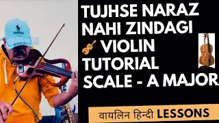 tujhse naraz nahi zindagi violin tutorial || easy violin Hindi tutorial for beginner #violinkingdom