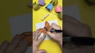 Spring Fluttering Clothespin Butterfly Paper Craft | Easy Symmetry Art for Kids 🦋