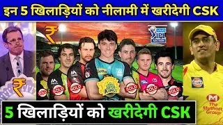 IPL 2020 - CSK will Buy These 5 Players in IPL 2020 Auction