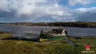 shipwrecked boat off the coast of Cruit Island, Donegal