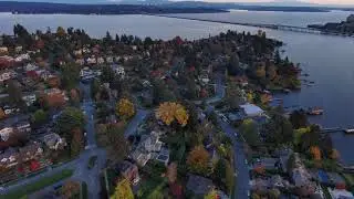 beutiful autumn sunset Laurelhurst WA