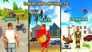 Indian bike driving 3d😶 poor vs rich vs legend 😀 funny story video😂 GTA v indian game .