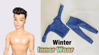 Making Winter Inner Wear For Ken Doll | Winter Outfit | D Creating Extra