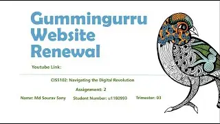 CIS5102 Assessment 2 &mdash; Gummingurru Website Renewal & Digital Engagement Strategy