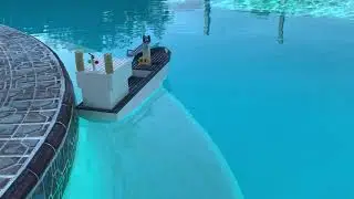 Lego Cargo Ship Hits Boat, Speeds Away and Capsizes