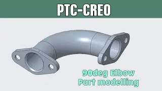 PTC-CREO beginners tutorials #5 | Flange Elbow