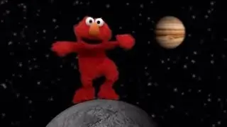 Elmo dances on the moon
