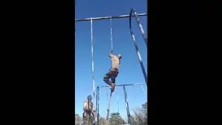 Army rope climbing