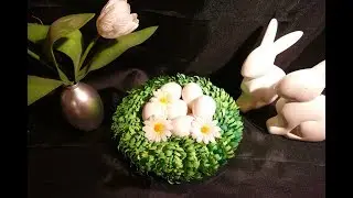 Fr&uuml;hlingskranz &ndash; spring wreath &ndash; Osterkranz/Osternest basteln - DIY Fr&uuml;hlingsdeko