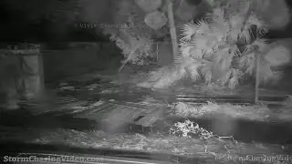 Hurricane Ian after dark storm damage in Vamo, FL - 9/28/2022