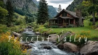 Peaceful Valley Cottage By The River &ndash; Soothing Meditation Music &ndash; Healing Ambience In Nature