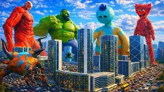All poppy playtime monsters like doey stalker huggy wuggy attack in indian bike driving 3D 