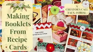 Tutorial: Ephemera Booklets From Vintage Recipe & Craft Card Sets | New Items In My Shop