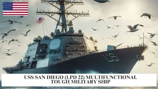 USS San Diego (LPD 22) Multifunctional Tough Military Ship
