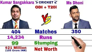 Ms Dhoni vs Kumar Sangakkara Batting Comparison || Match, Runs, Average, Stumping, 100* And More