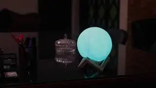 Himalayan Glow 3D Printed Moon Lamp | Rechargeable LED Nighlight