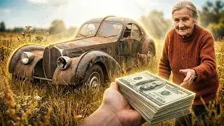 $1,000 Abandoned 1932 Bugatti Atlantic Restoration... ASMR Car Restoration