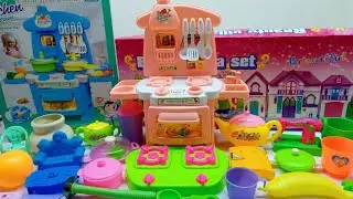 4 Minutes satisfying Unboxing kitchen set hello kitty kitty plastic kitchen set